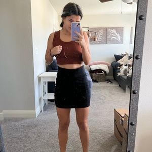 Black Tight Mini Skirt